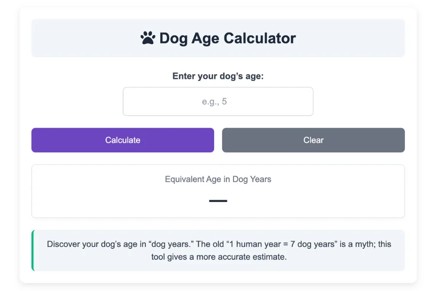 Dog Age Calculator