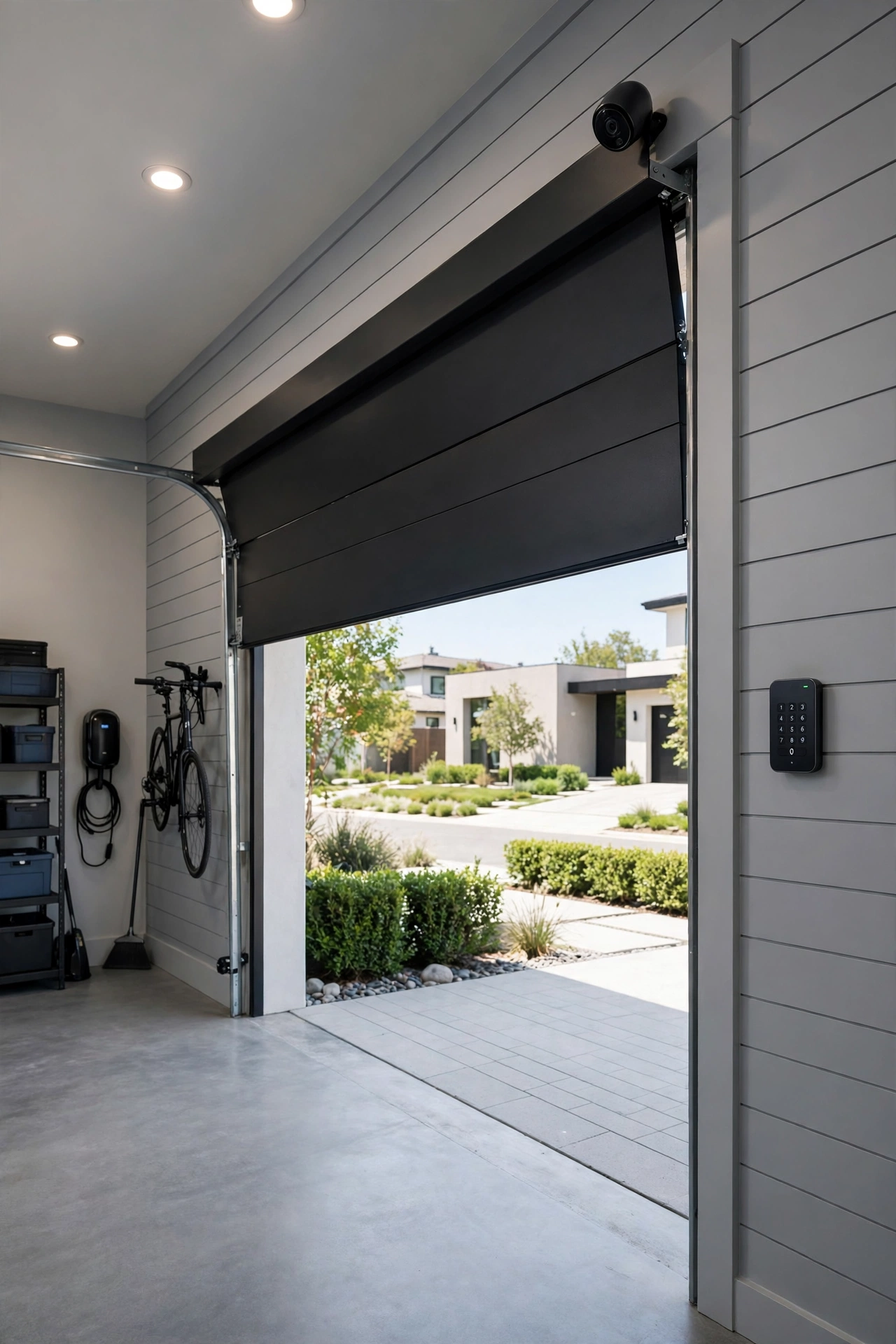 upgrade to a smart garage door opener and security - garage makeover idea