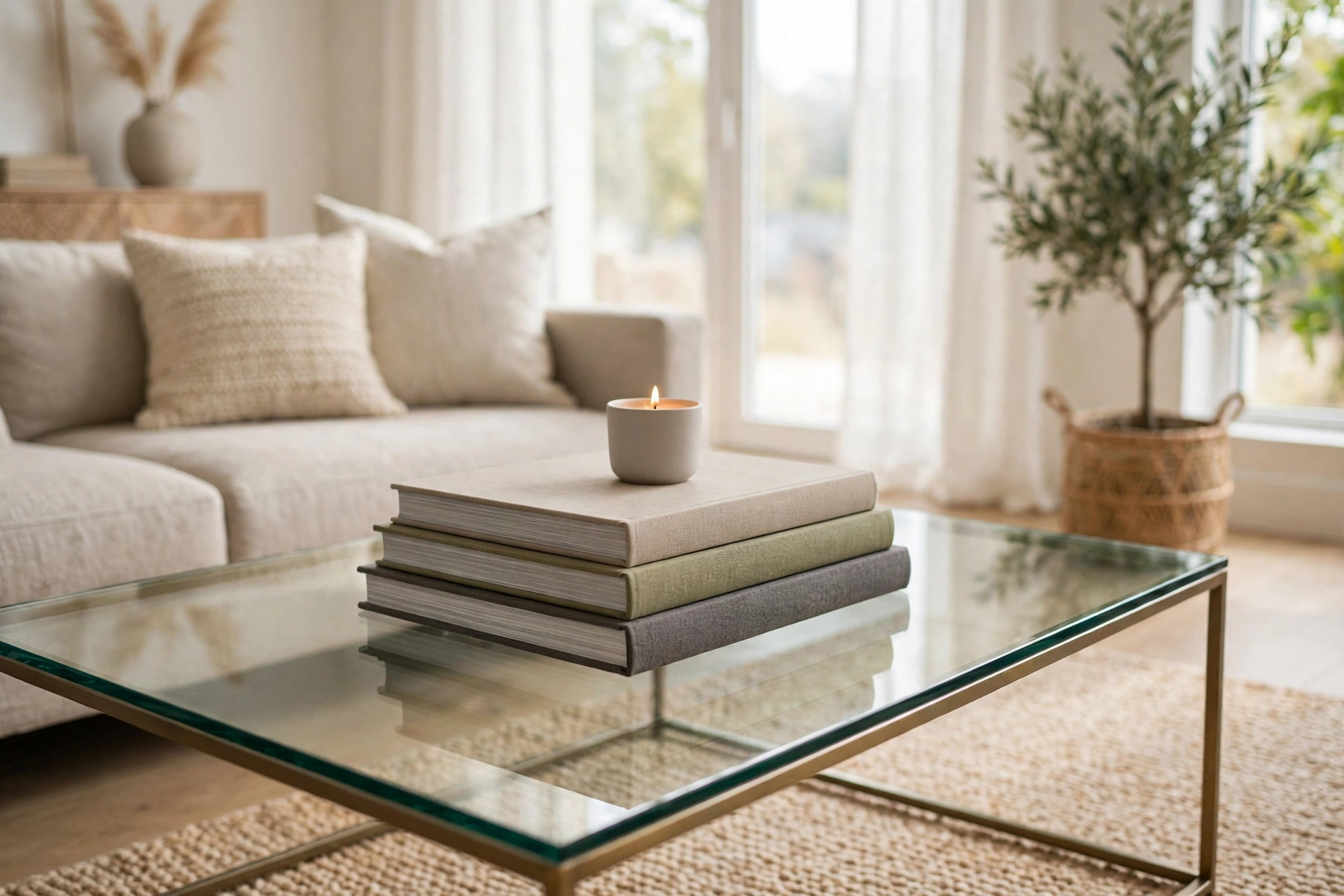 Stack a set of coffee table books