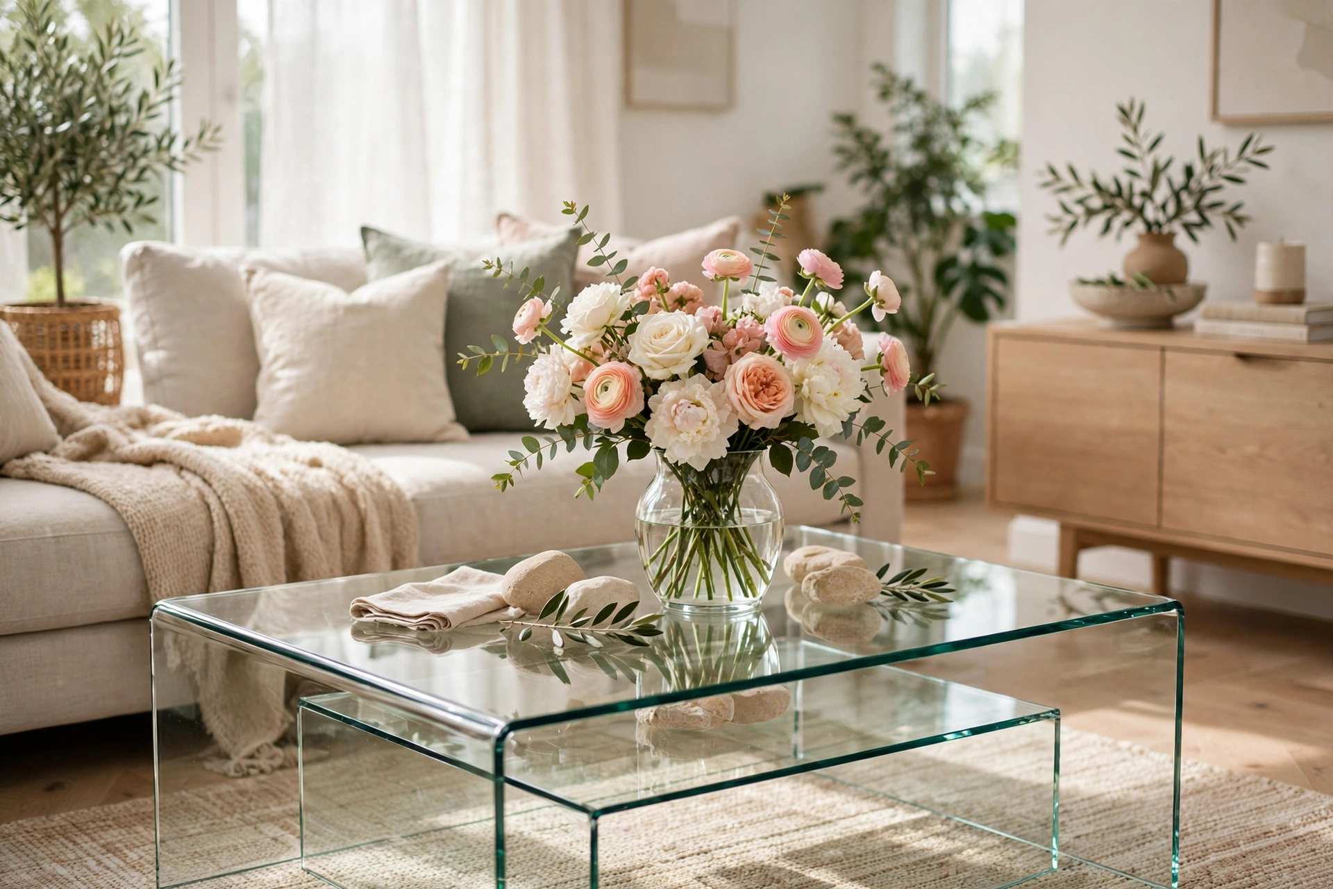 Make fresh flowers the centrepiece