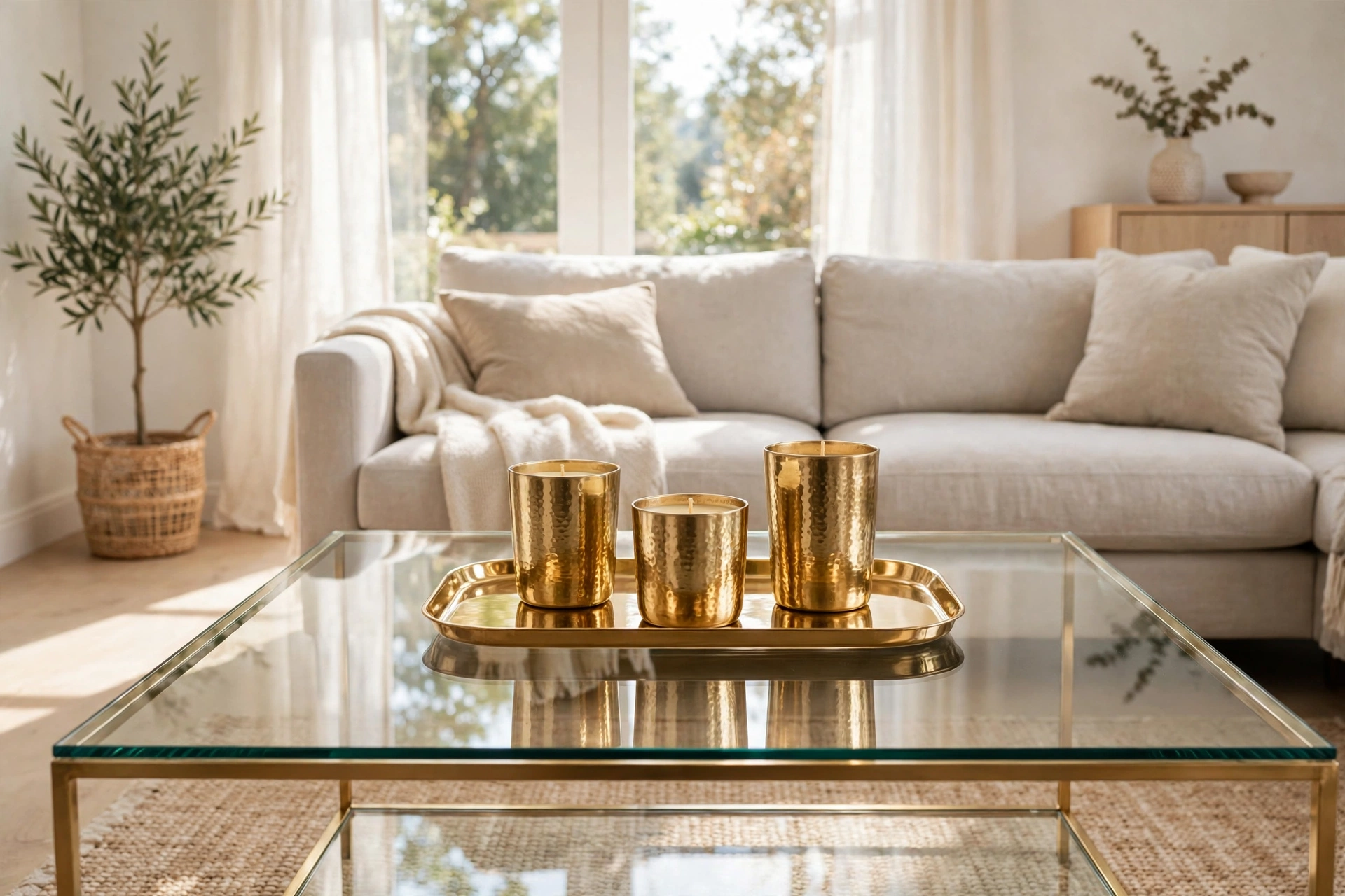 Warm it up with gold metallic accents